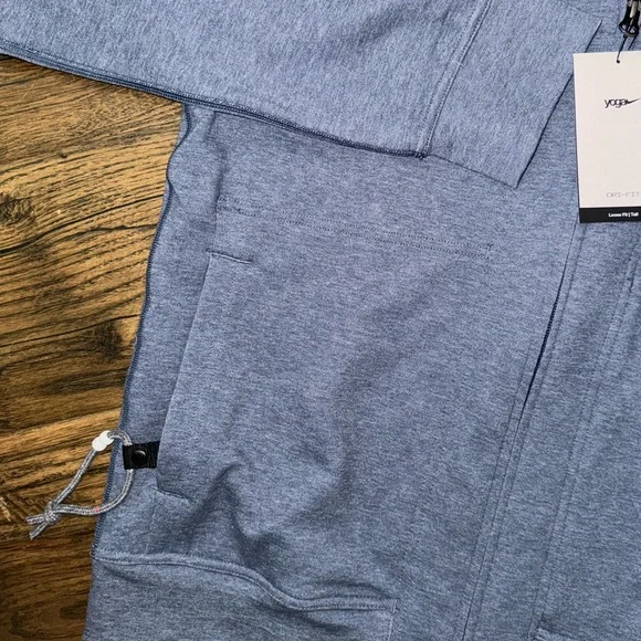 Nike Yoga DRI-Fit Restore Full Zip Fleece Hoodie in Blue DQ4876-410 - Picture 13 of 15